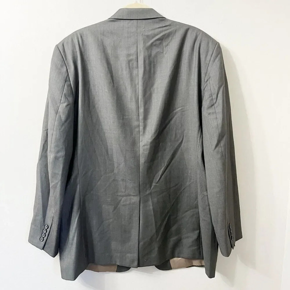 Lauren Ralph Lauren Men 52 Gray Brown Blazer Single Breasted Notch Lapel Pocket - Picture 3 of 10